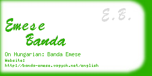 emese banda business card